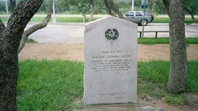 roadside marker commemorating Taylor's encampment